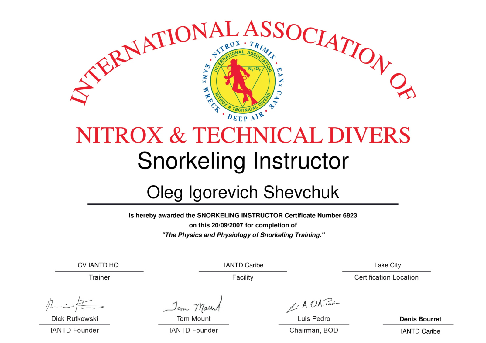 Snorkeling Instructor