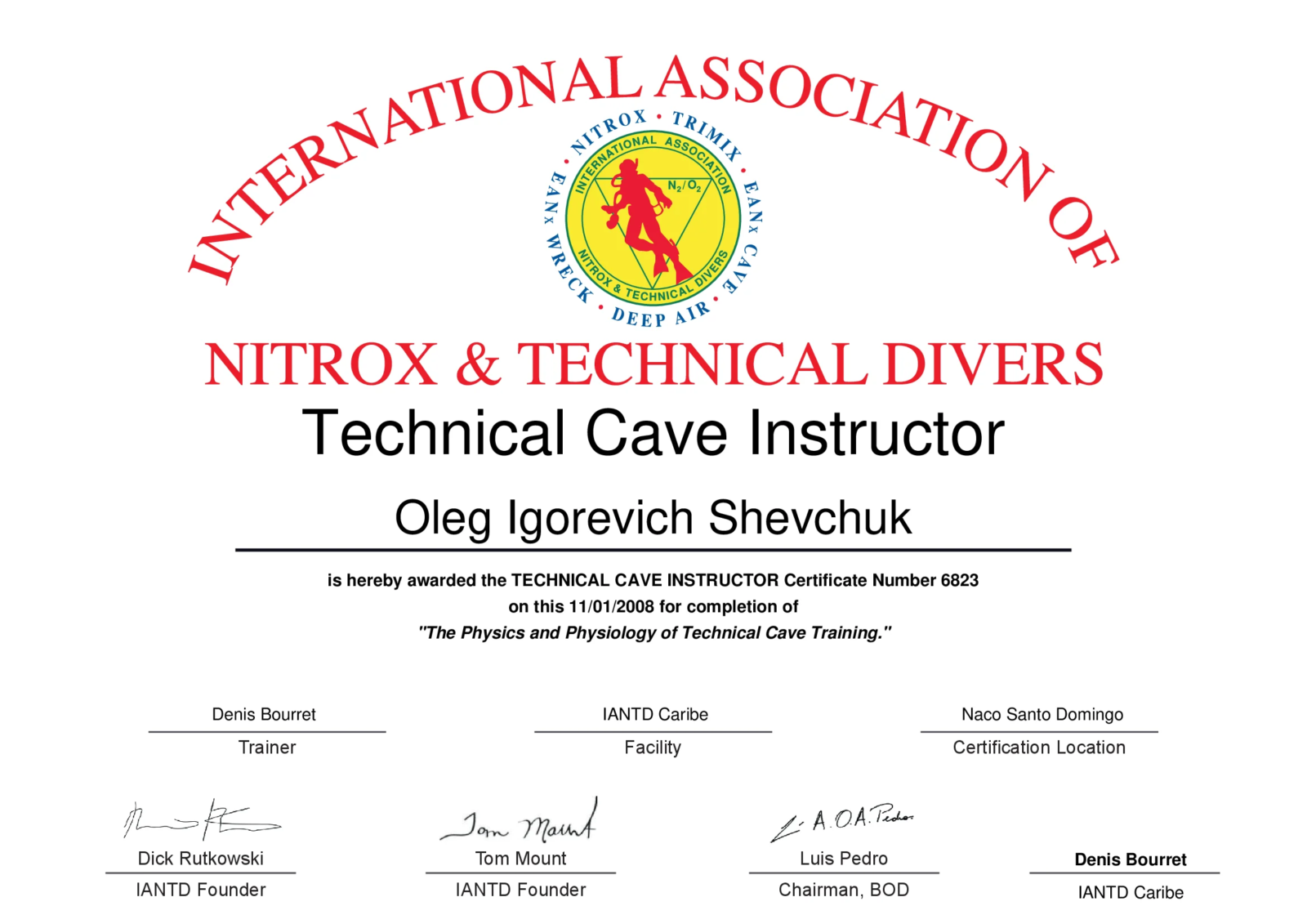 Technical Cave Instructor