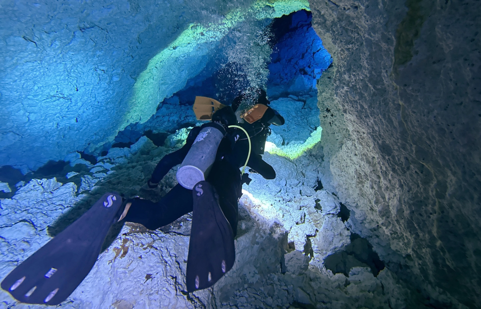 Cave diving in the Dominican republic